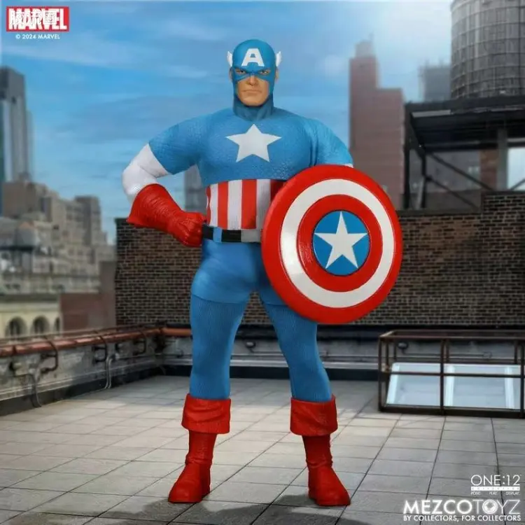 Mezco one-12系列 1/12 Marvel集体系列 美国队长—黄金时代版