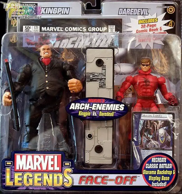 Marvel Legends/漫威传奇 可动人偶系列 双面 第1代 脱帽夜魔侠与黑街太保
