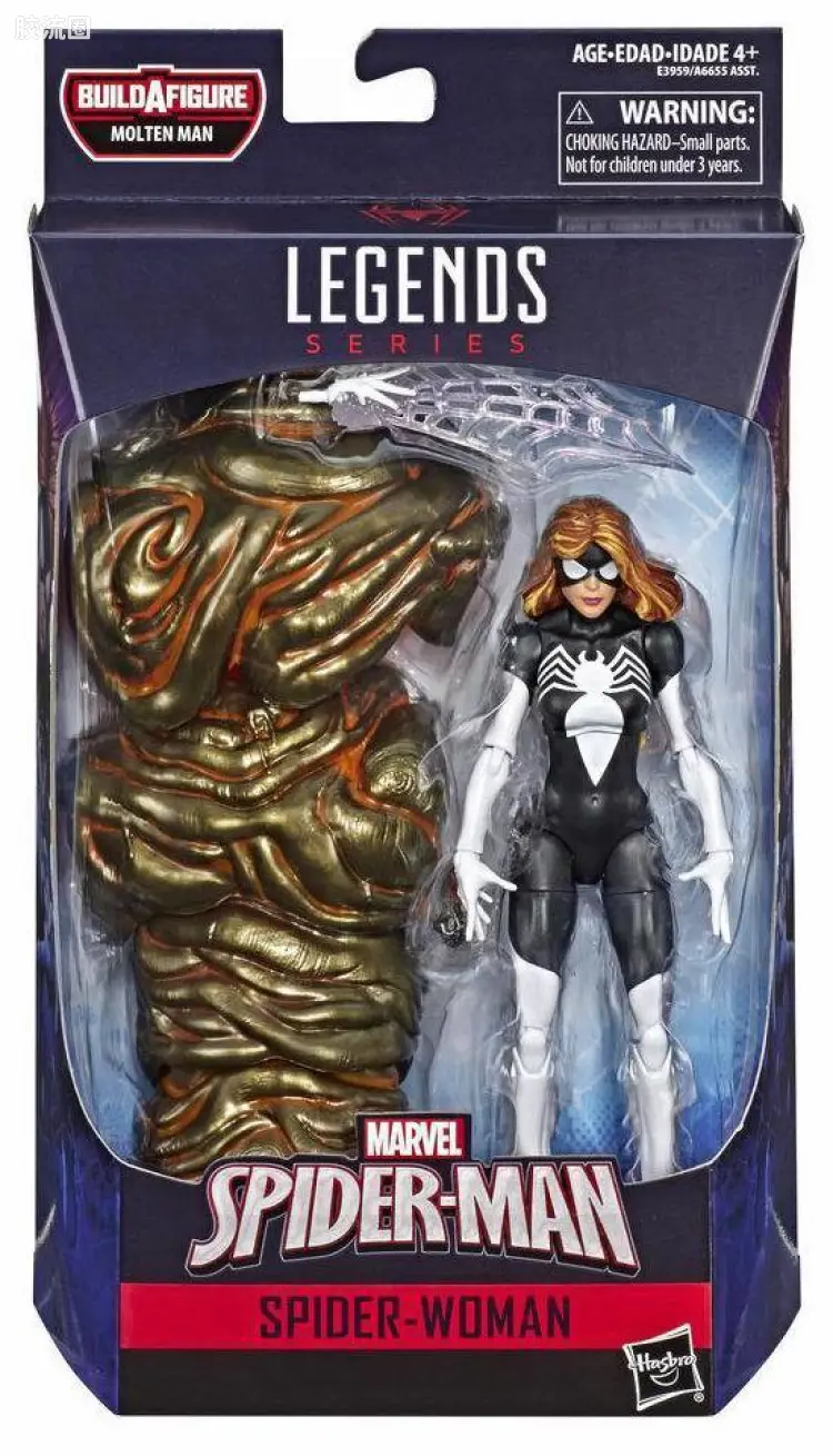 Marvel Legends/漫威传奇 可动人偶系列 电影 蜘蛛侠:英雄远征 熔融人系列 蜘蛛女