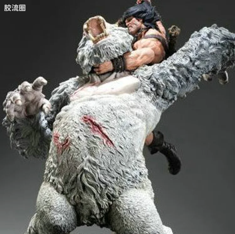 sideshow静态模型系列 Polystone Diorama 野蛮人柯南 愤怒的野兽