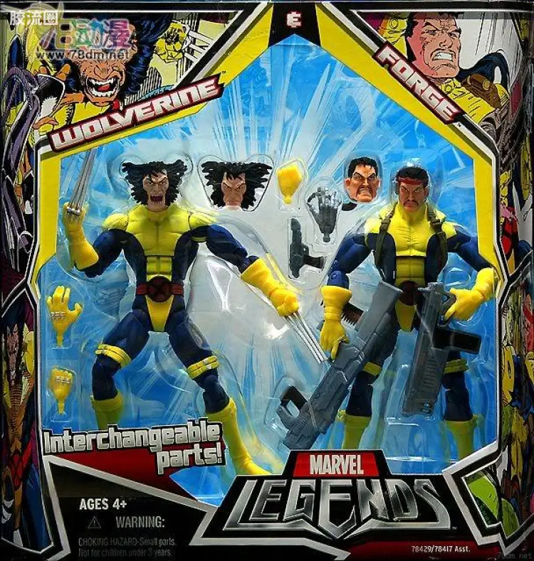 Marvel Legends/漫威传奇 可动人偶系列 双人套 第1代 金刚狼与Forge