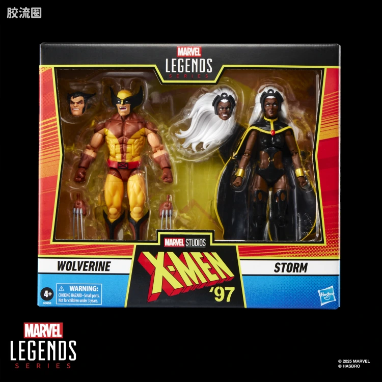 Marvel Legends/漫威传奇 可动人偶系列 X-战警97 动画 复古挂卡系列 金刚狼&暴风女