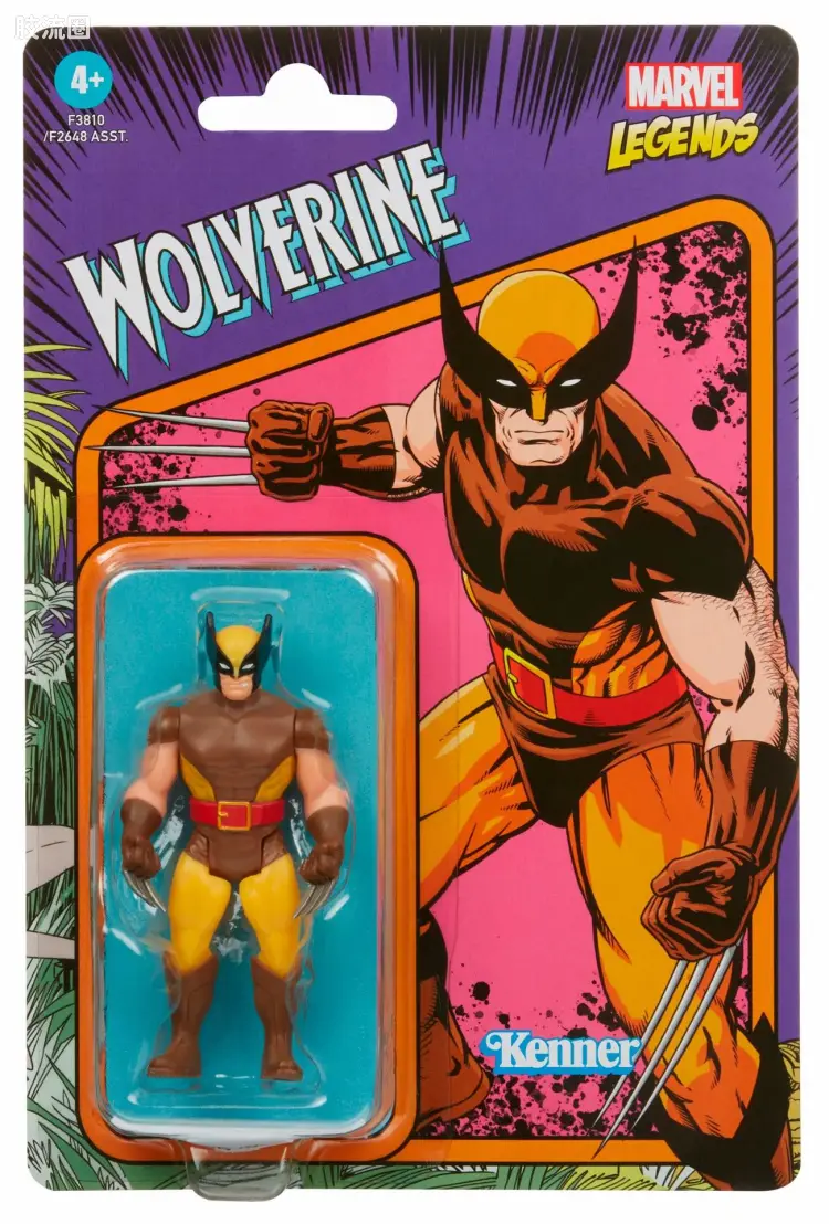 Marvel Legends/漫威传奇 可动人偶系列 3.75寸 Kenner复古挂卡系列 金刚狼(棕色)
