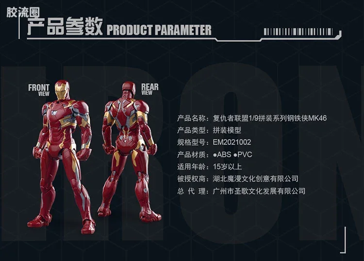 御模道美系系列 普通版 钢铁侠 MK46 - 图片