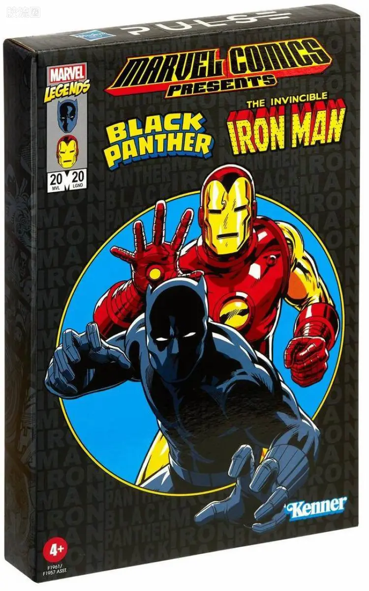 Marvel Legends/漫威传奇 可动人偶系列 3.75寸 Kenner复古挂卡系列 钢铁侠&黑豹(特别版)