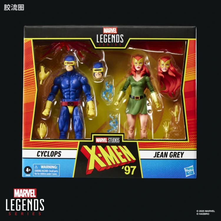 Marvel Legends/漫威传奇 可动人偶系列 X-战警97 动画 复古挂卡系列 镭射眼&琴·格蕾