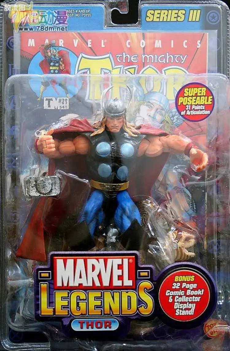 Marvel Legends/漫威传奇 可动人偶系列 第3代 雷神托尔