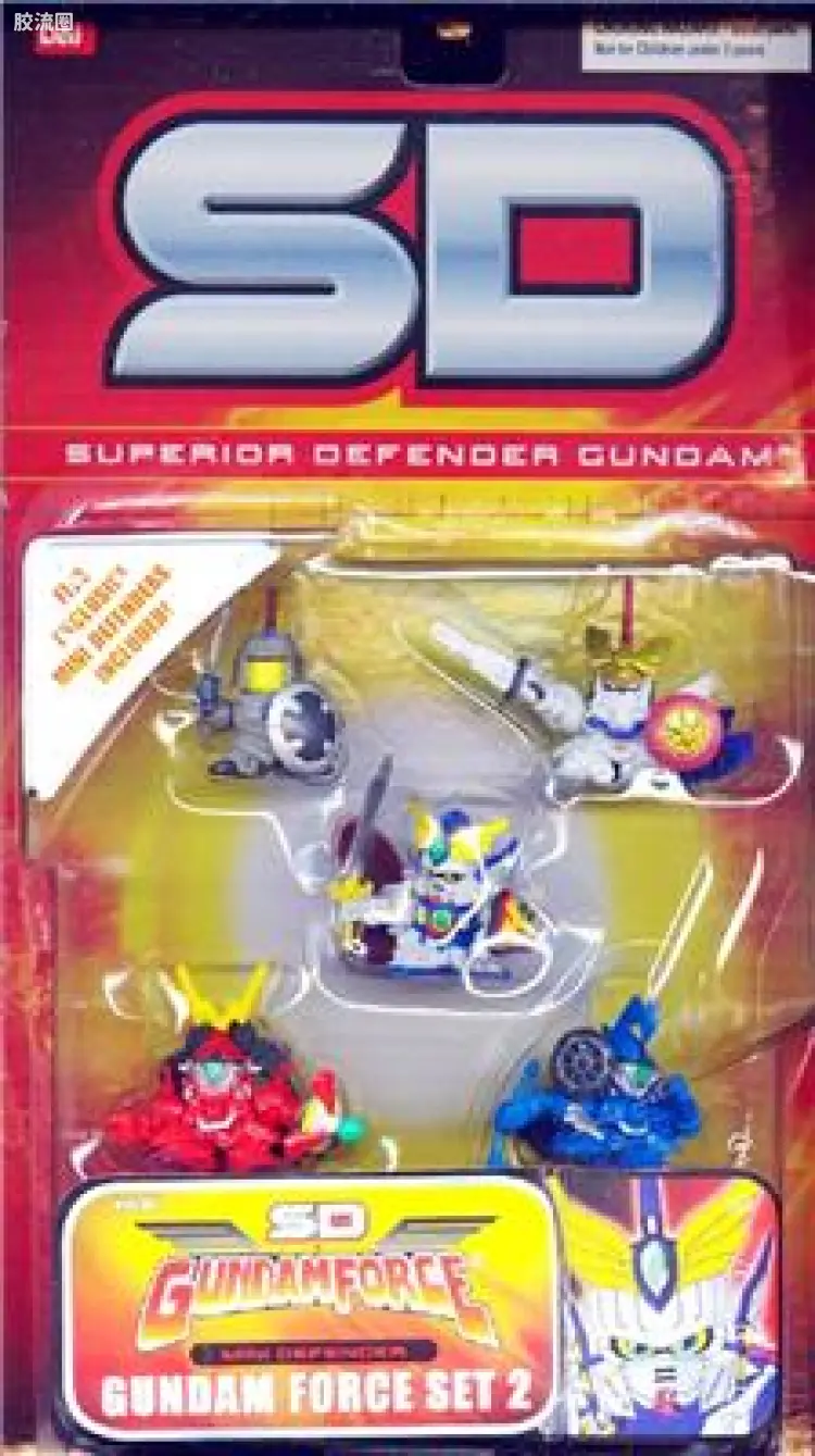 Super Defender 美版SD高达系列 微型可动人偶 高达force套装2
