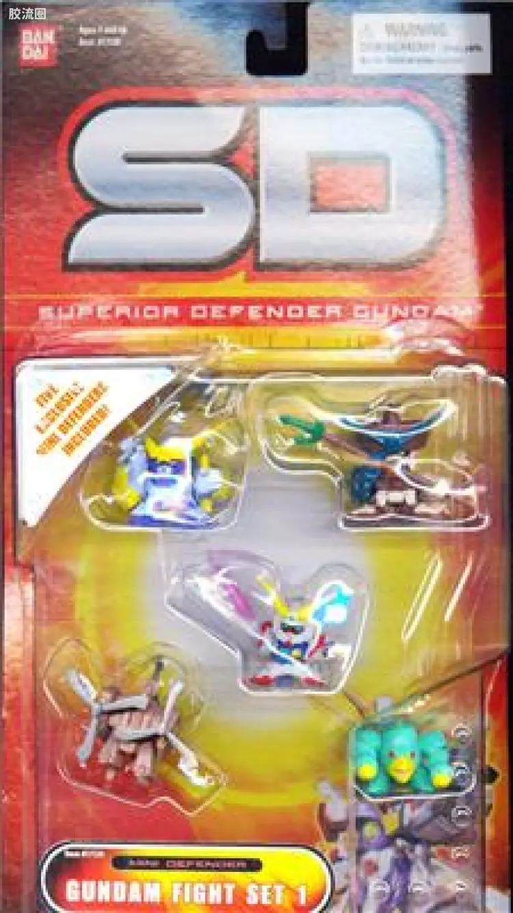 Super Defender 美版SD高达系列 微型可动人偶 高达决斗套装1