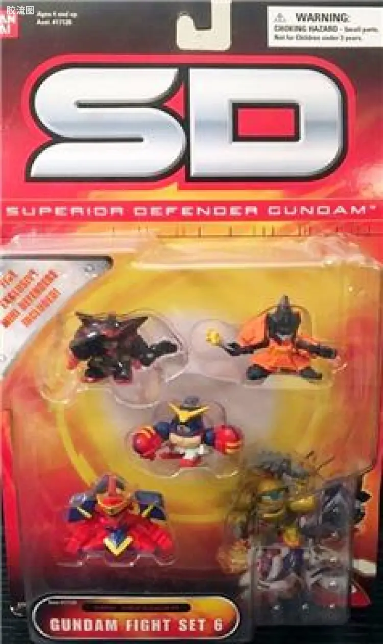 Super Defender 美版SD高达系列 微型可动人偶 高达决斗套装6