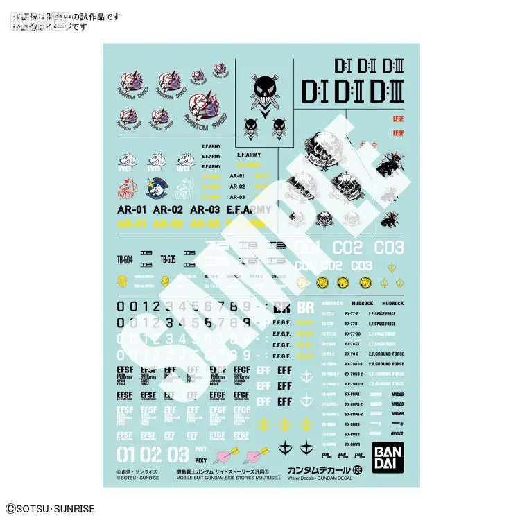 万代模型配件综合 GUNDAM DECAL 高达水贴普通版 No.136 机动战士高达外传通用1 - 图片