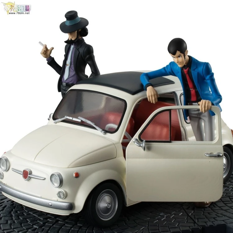 Mega House 手办系列 Lupin The Gallery 鲁邦三世&次元大介 菲亚特500