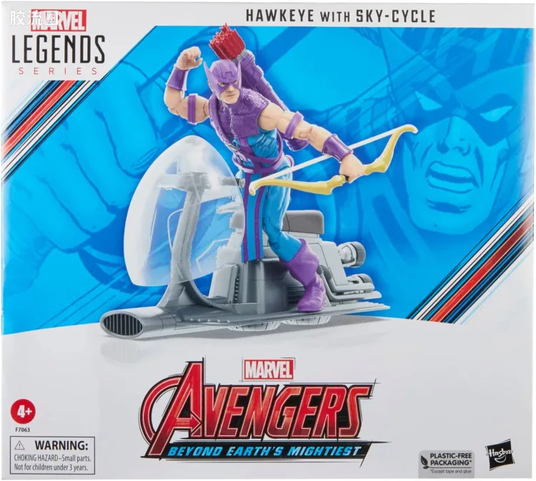 Marvel Legends/漫威传奇 可动人偶系列 60周年漫画 复仇者联盟系列 鹰眼&天空战车