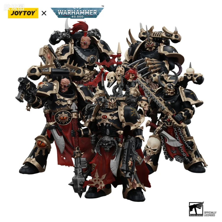 JOYTOY x 战锤40K 混沌势力 黑色军团 混沌神选勇士（5款）
