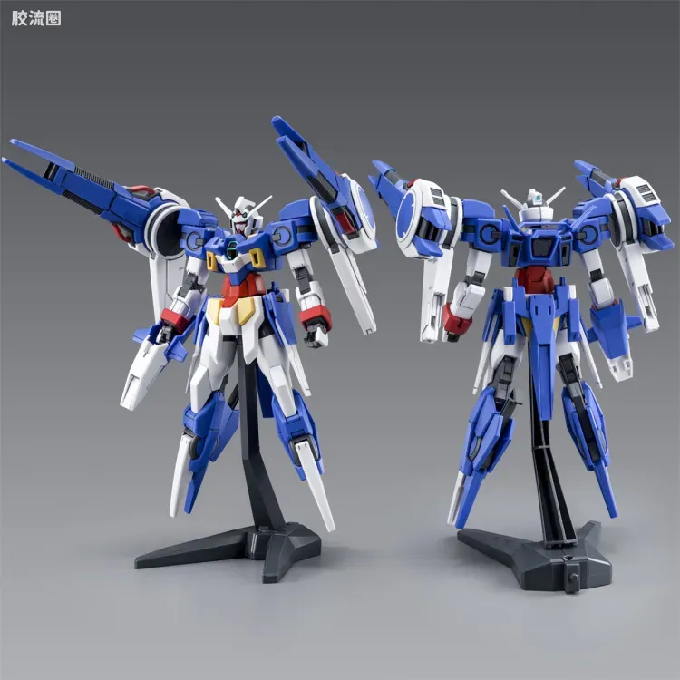 高达AGE HG 网络限定版 高达AGE-1 剃刀&高达AGE-2 阿尔忒弥斯套装 - 图片