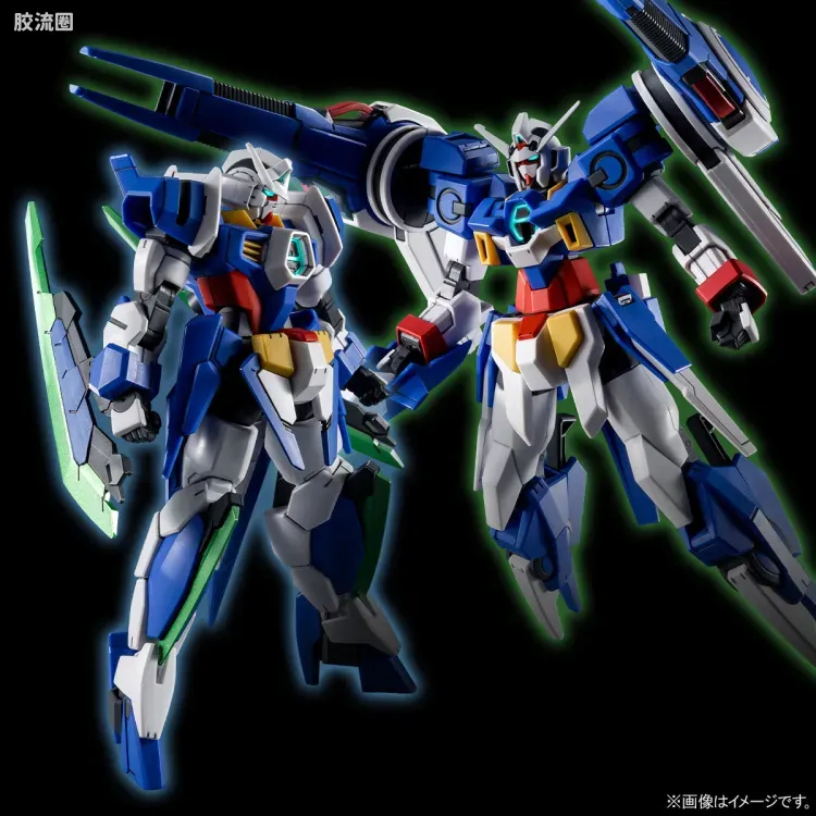 高达AGE HG 网络限定版 高达AGE-1 剃刀&高达AGE-2 阿尔忒弥斯套装 - 图片
