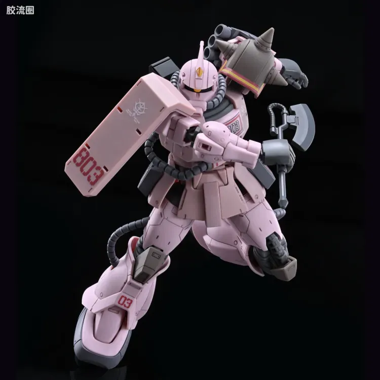HG 高达The Origin 网络限定版 MS-06D 沙漠型扎古 粉红豹队 - 图片