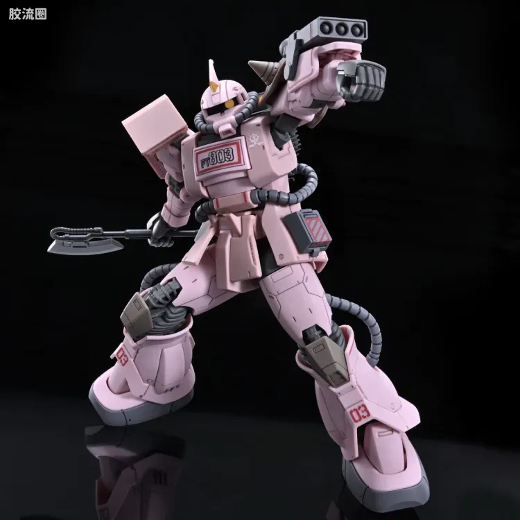 HG 高达The Origin 网络限定版 MS-06D 沙漠型扎古 粉红豹队 - 图片