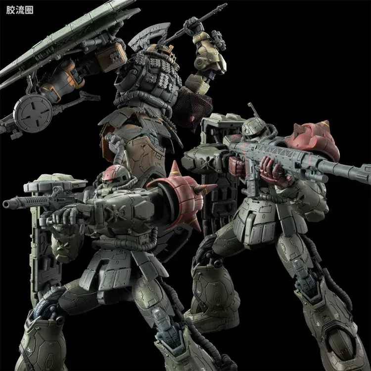 HGUC 网络限定版 扎古Ⅱ F型 查布斯机&凯尔机+无识别型扎古Ⅱ 索拉里机 再现配件套装 (复仇的安魂曲) - 图片