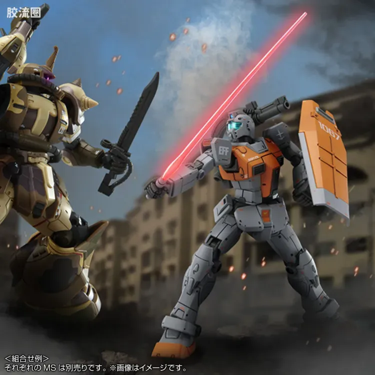 HG 高达库库鲁斯·多安的小岛剧场版 拼装模型 网络限定版 RGM-79 吉姆(摩洛哥战线式样) - 图片